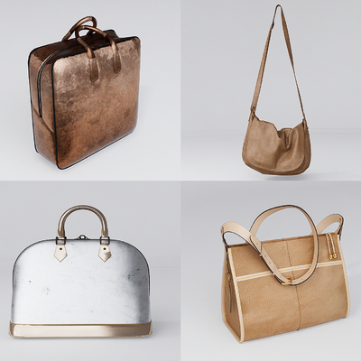  现代挎包手提包皮包su模型 