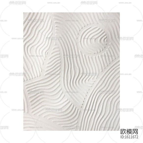 北欧简约创意波浪纹布艺地毯下载