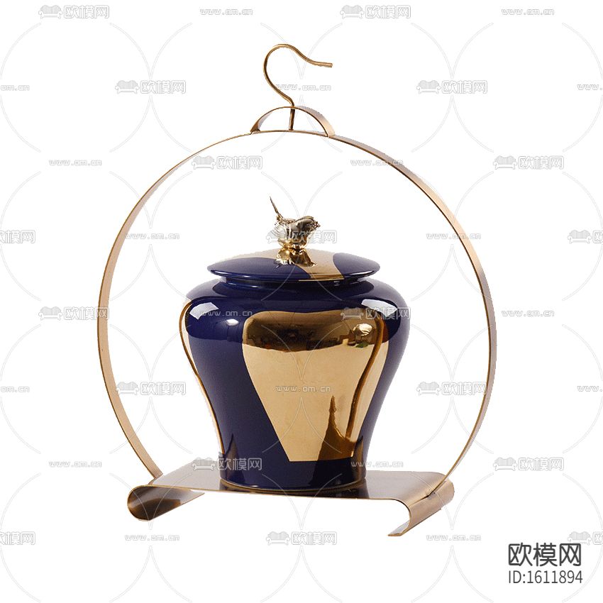 新中式轻奢讷河不锈钢陶瓷储物罐