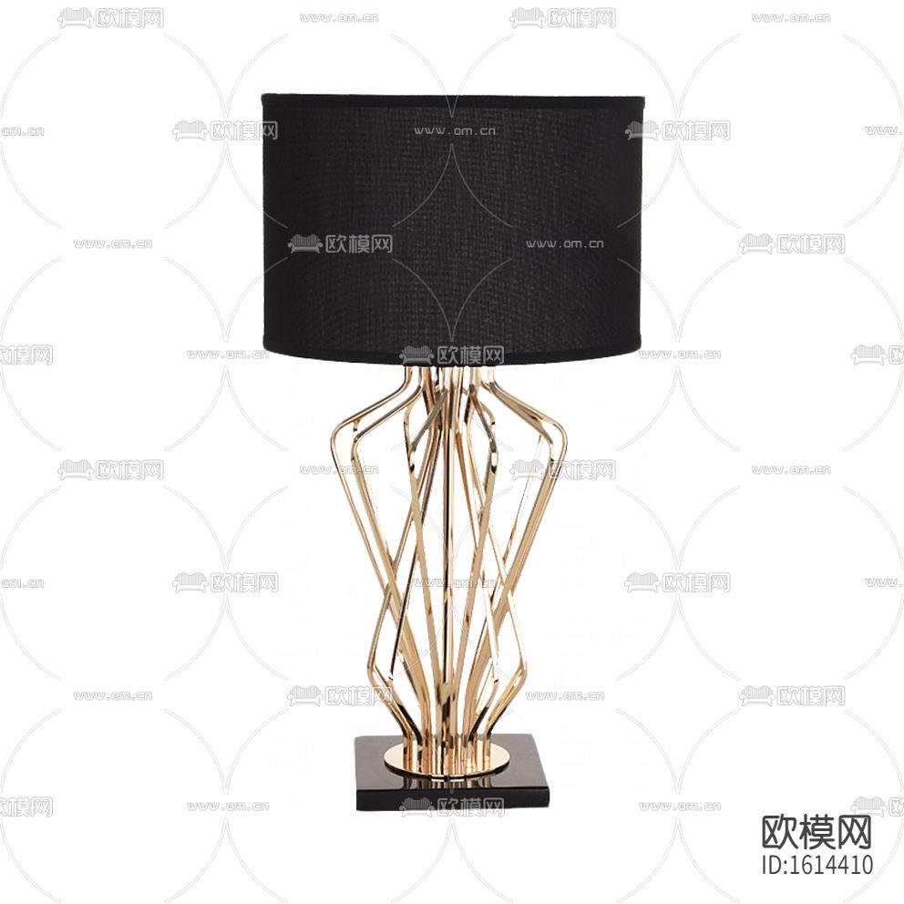 现代轻奢异形金属台灯下载
