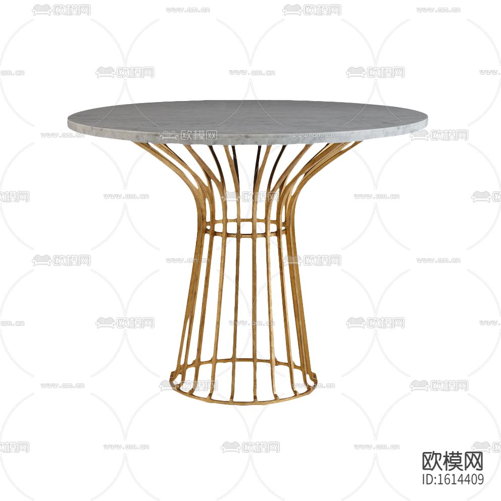 现代轻奢金属大理石圆形餐桌下载