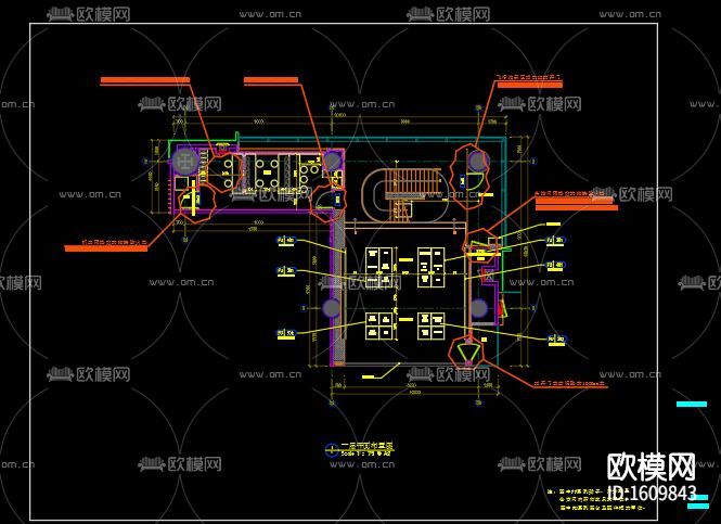 无人机展厅cad施工图下载（渲染图2）