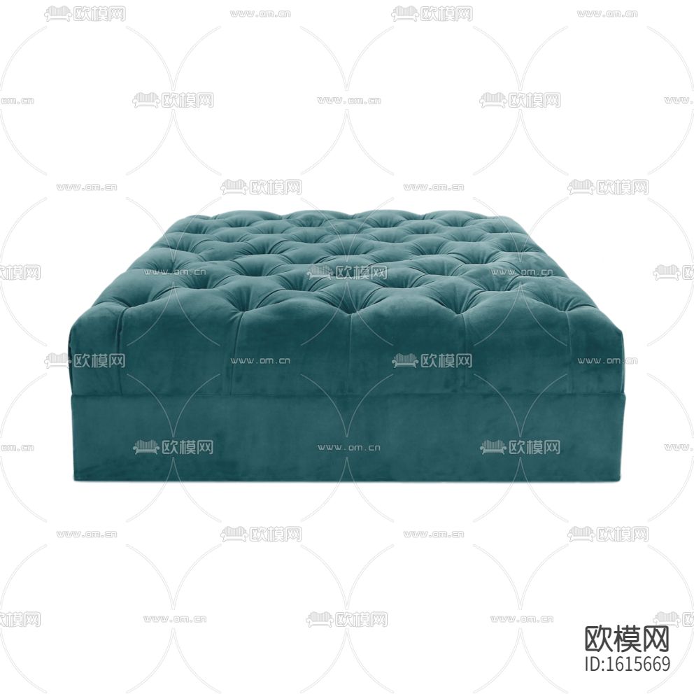 简欧创意绿色布艺沙发凳
