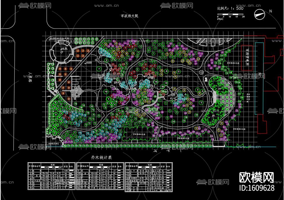 公园cad施工图下载（渲染图9）