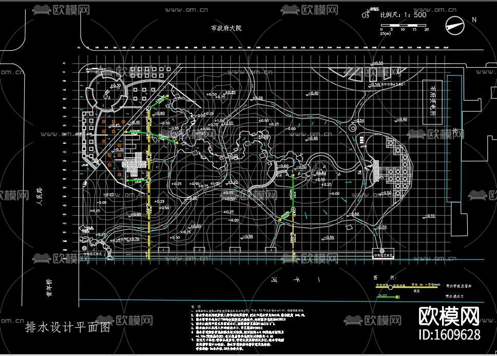 公园cad施工图下载（渲染图6）