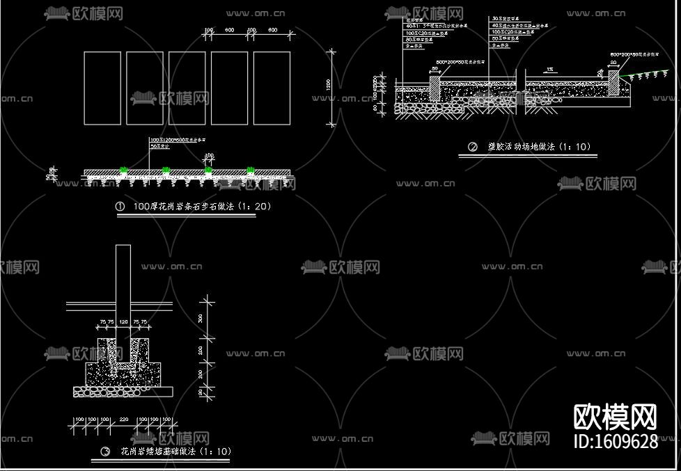 公园cad施工图下载（渲染图7）