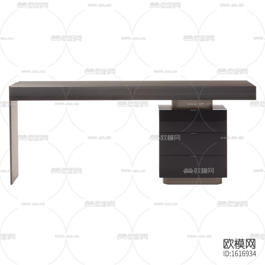 现代轻奢实木烤漆柜体书桌