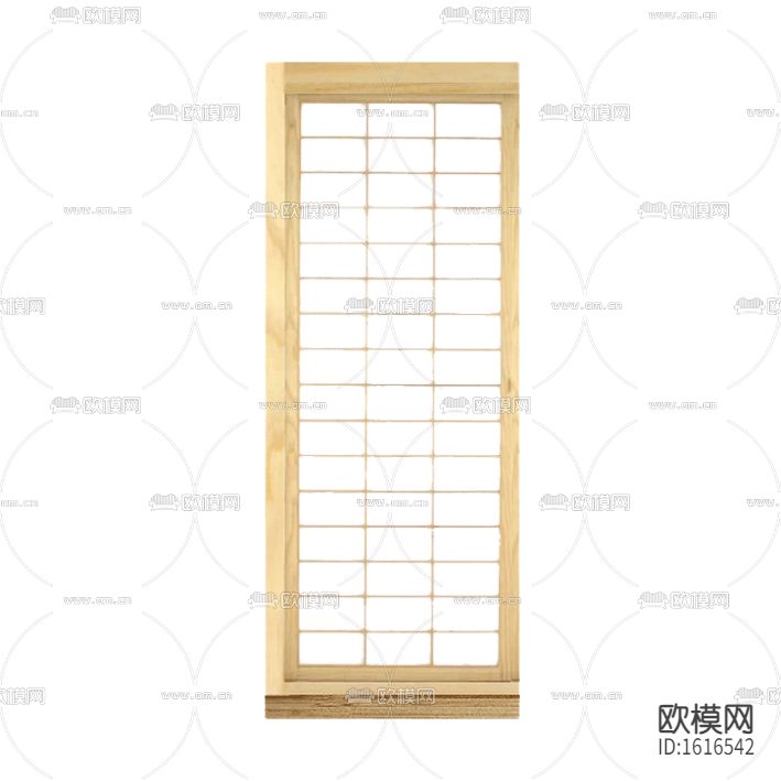 日式简约原木隔断屏风下载