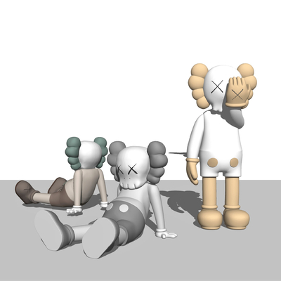  现代KAWS公仔su模型 