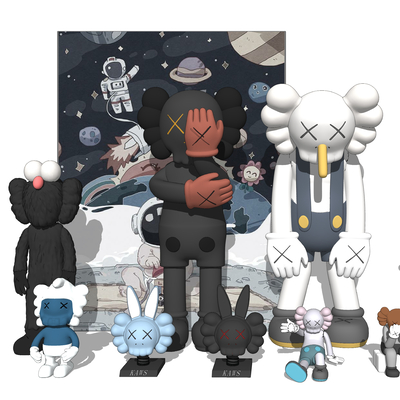  现代公仔人偶玩具su模型 