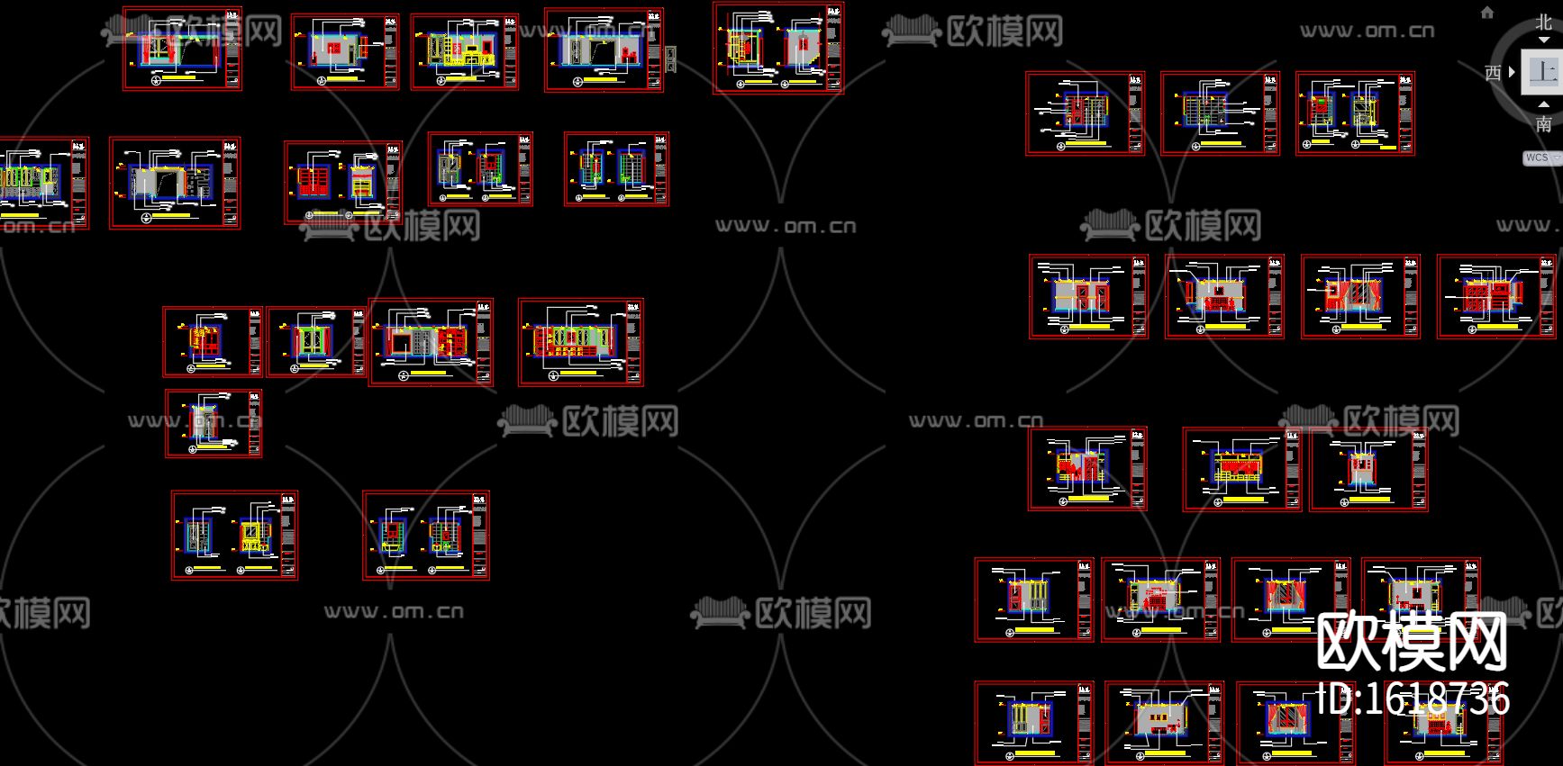 4层二居室住宅cad施工图下载（渲染图7）