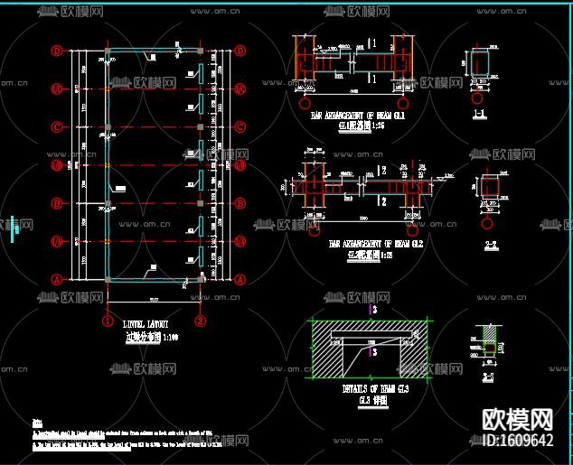 单层混凝库房带屋顶设备cad施工图下载（渲染图4）