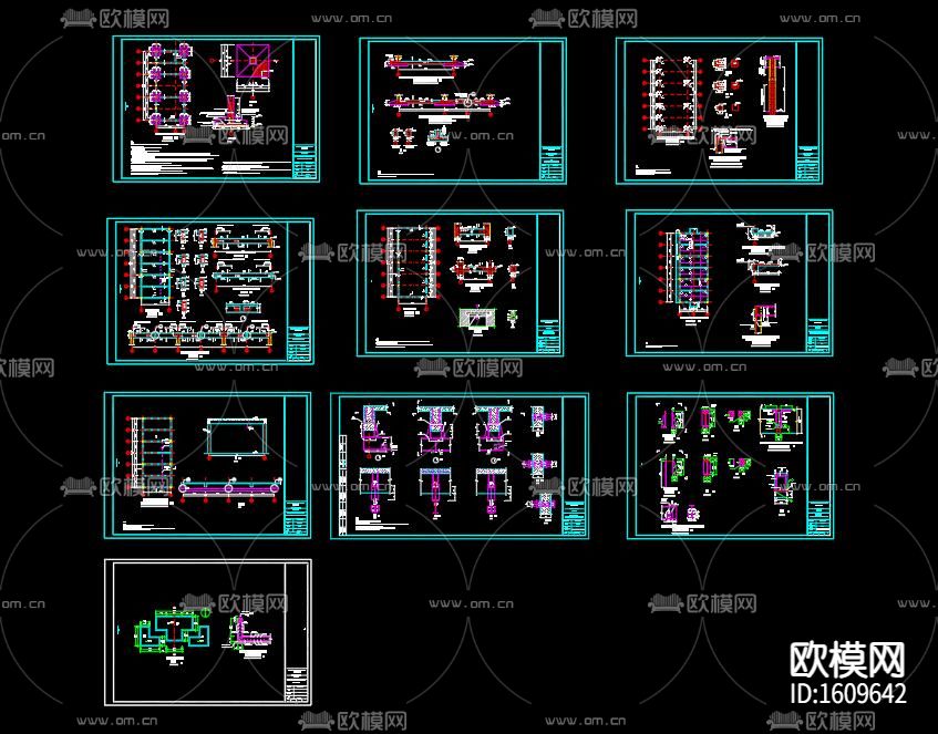 单层混凝库房带屋顶设备cad施工图下载（渲染图10）