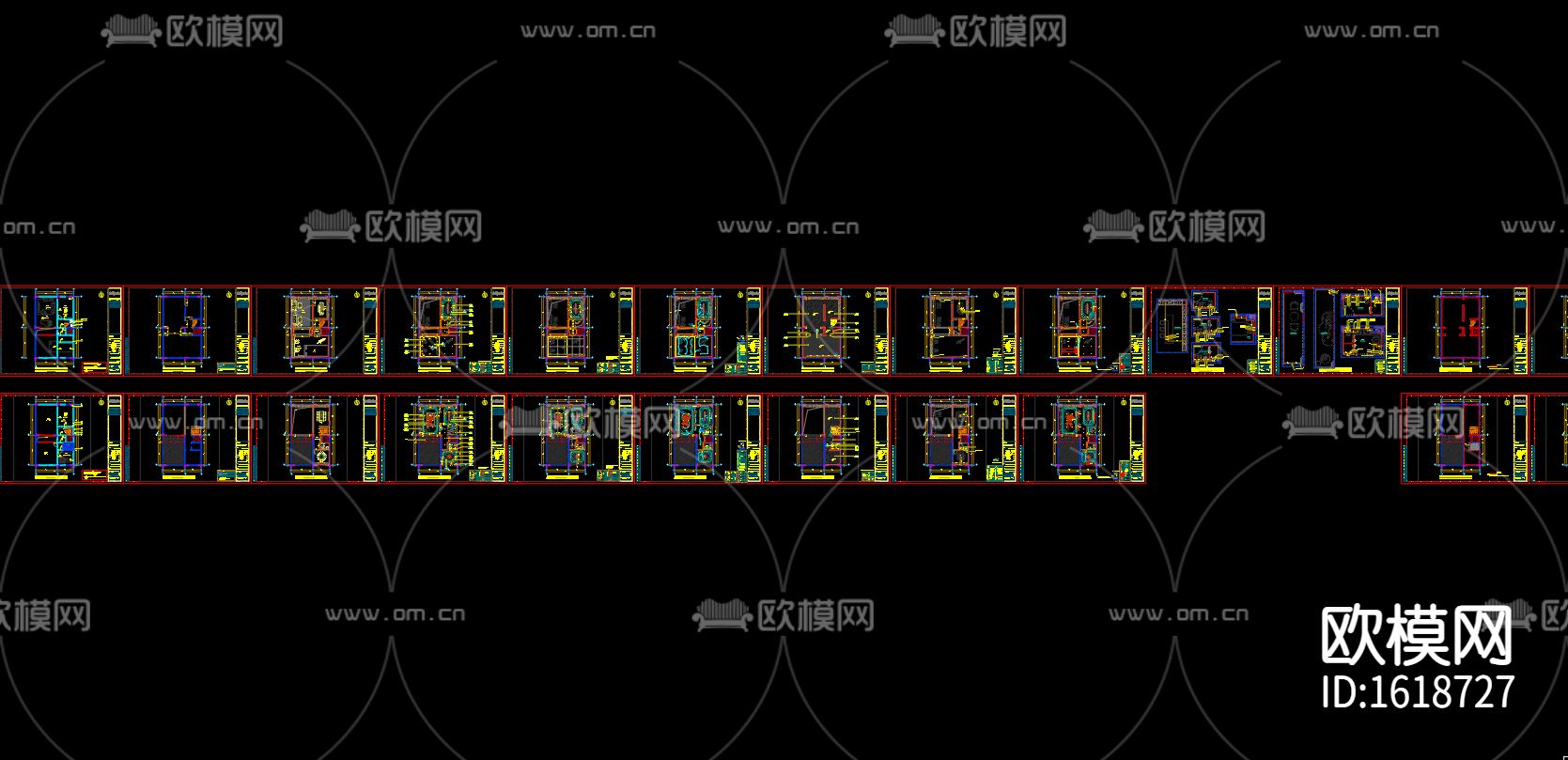 福建龙岩玺院595㎡别墅样板房cad施工图下载（渲染图3）