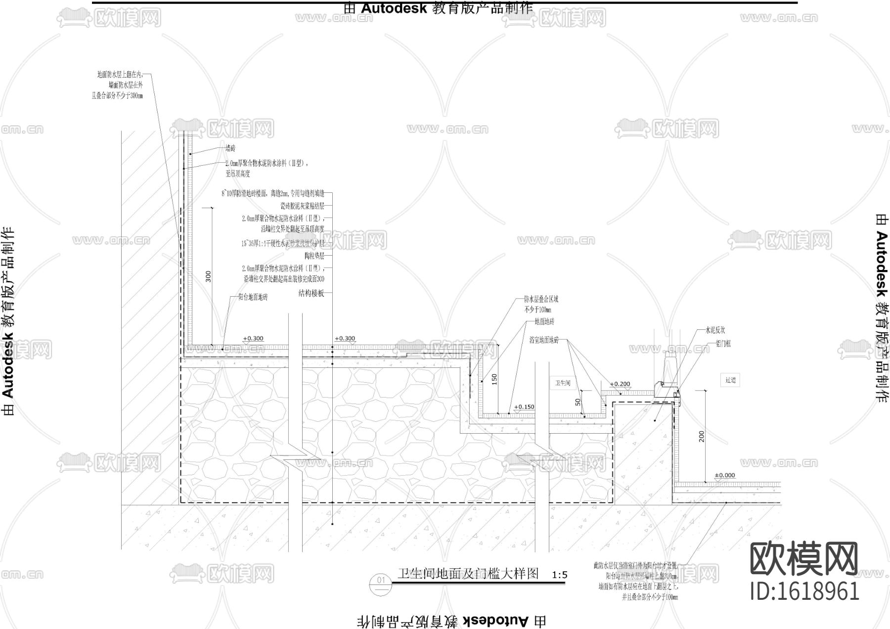 住宅大堂大样节点图下载（渲染图4）