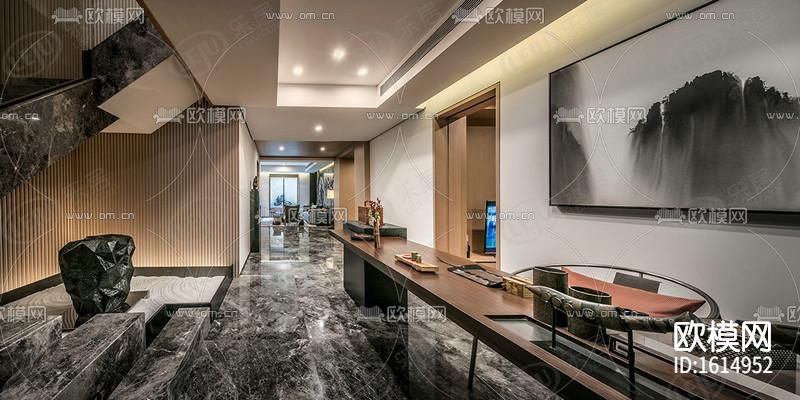 样板间cad施工图下载（渲染图6）