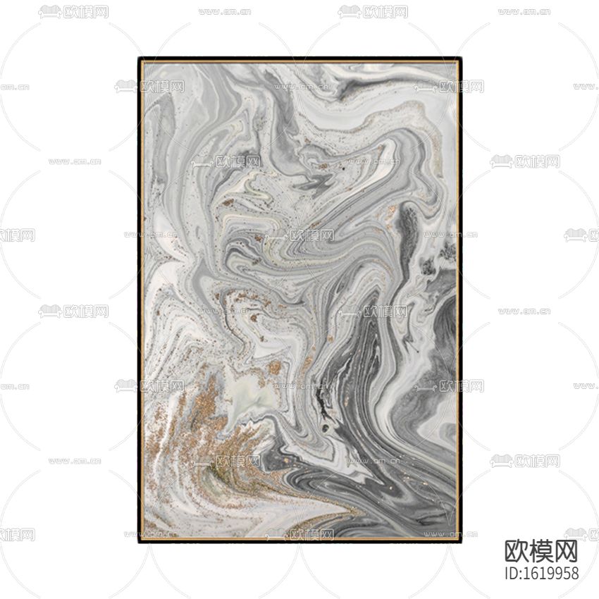 现代简约鎏金纹理抽象画下载