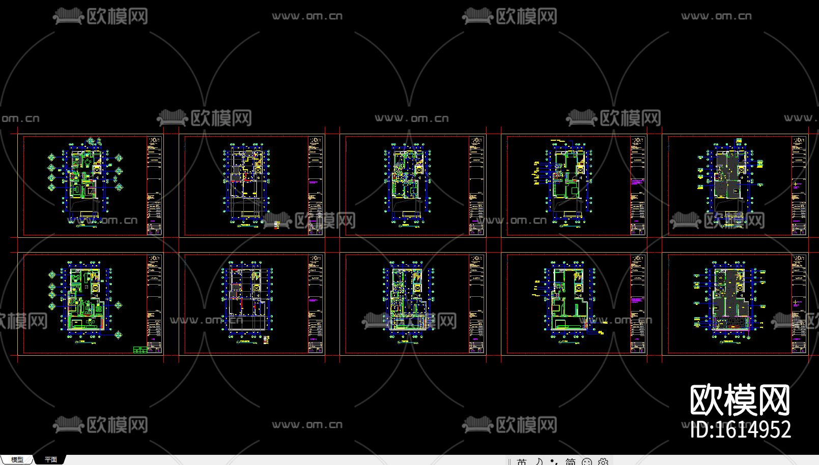 样板间cad施工图下载（渲染图7）