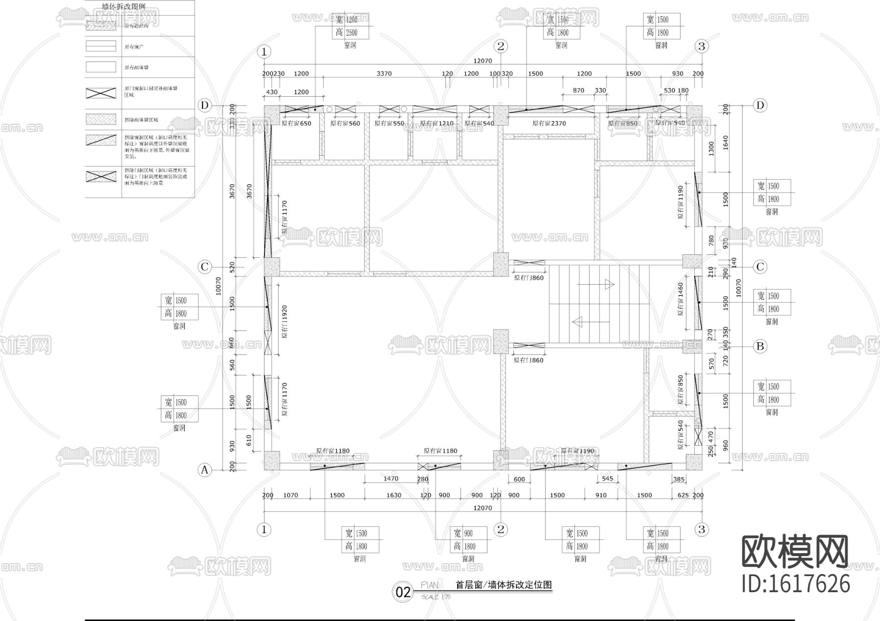 泊寓公寓首层公区cad平面图下载（渲染图1）
