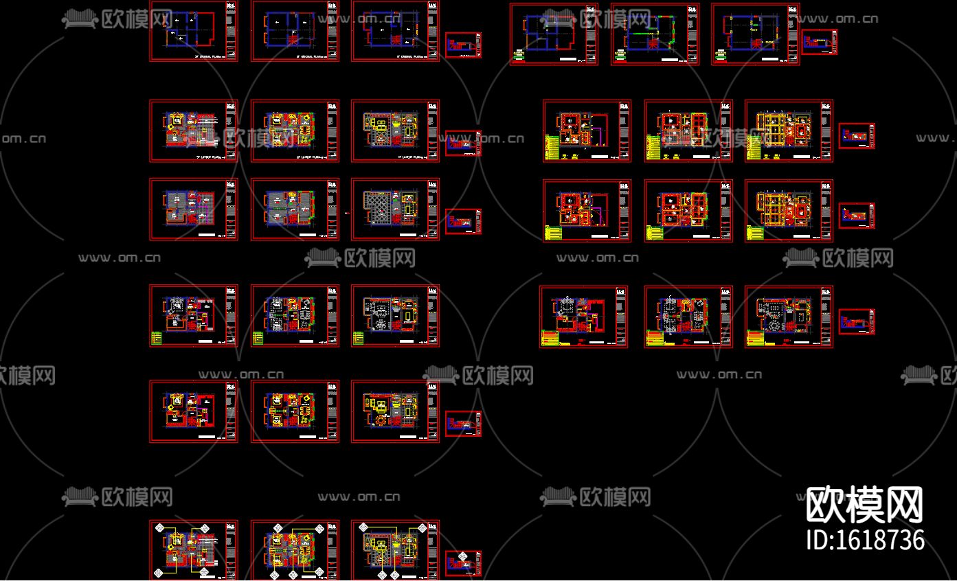 4层二居室住宅cad施工图下载（渲染图6）