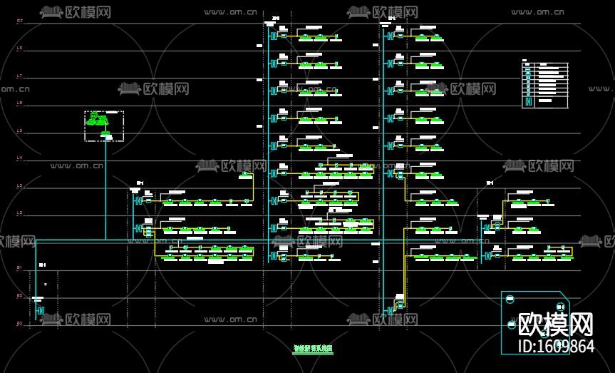 酒店弱电智能化系统cad施工图下载（渲染图3）
