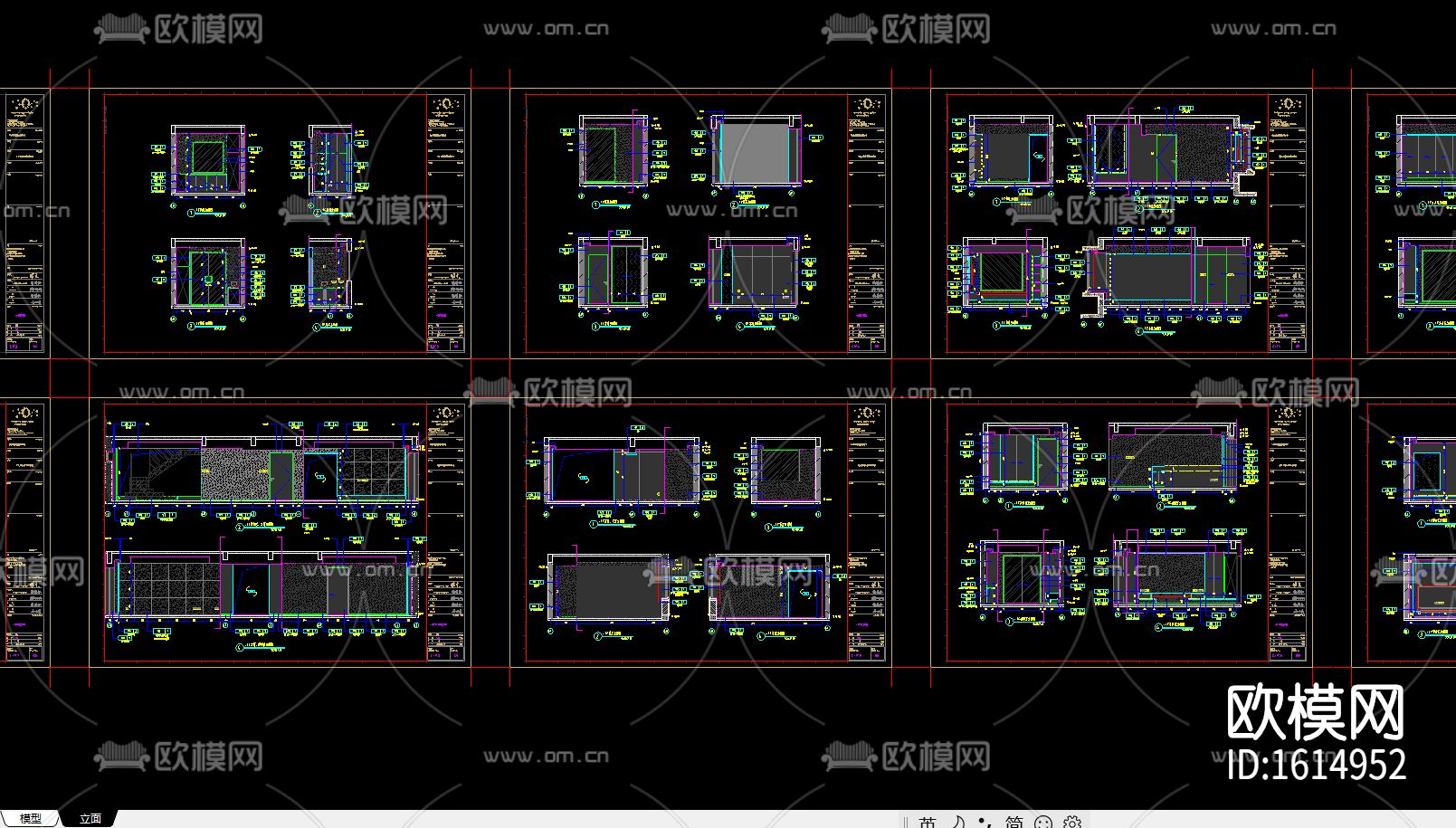 样板间cad施工图下载（渲染图8）