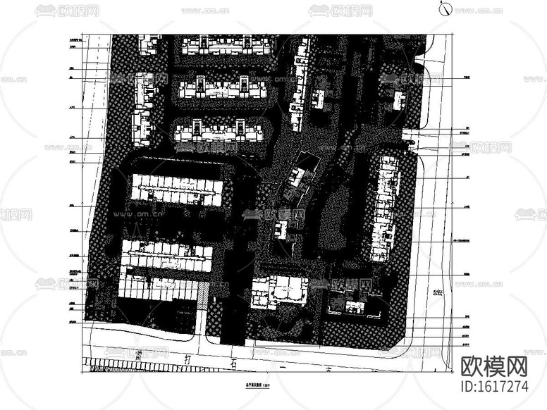 居住区景观全套cad施工图下载(渲染图2)