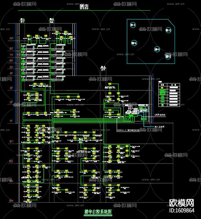 酒店弱电智能化系统cad施工图下载（渲染图5）