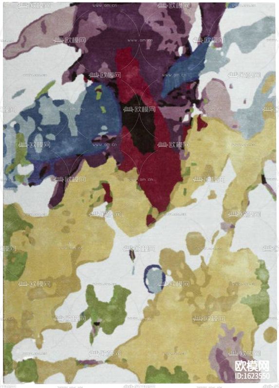 现代创意彩色抽象印花布艺地毯下载