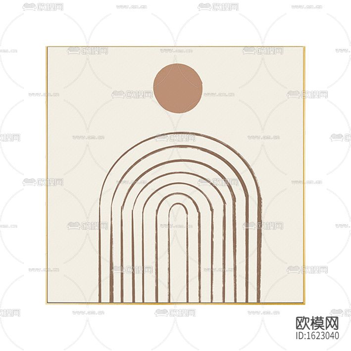 北欧简约色彩条纹装饰画