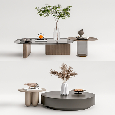 现代轻奢茶几su模型