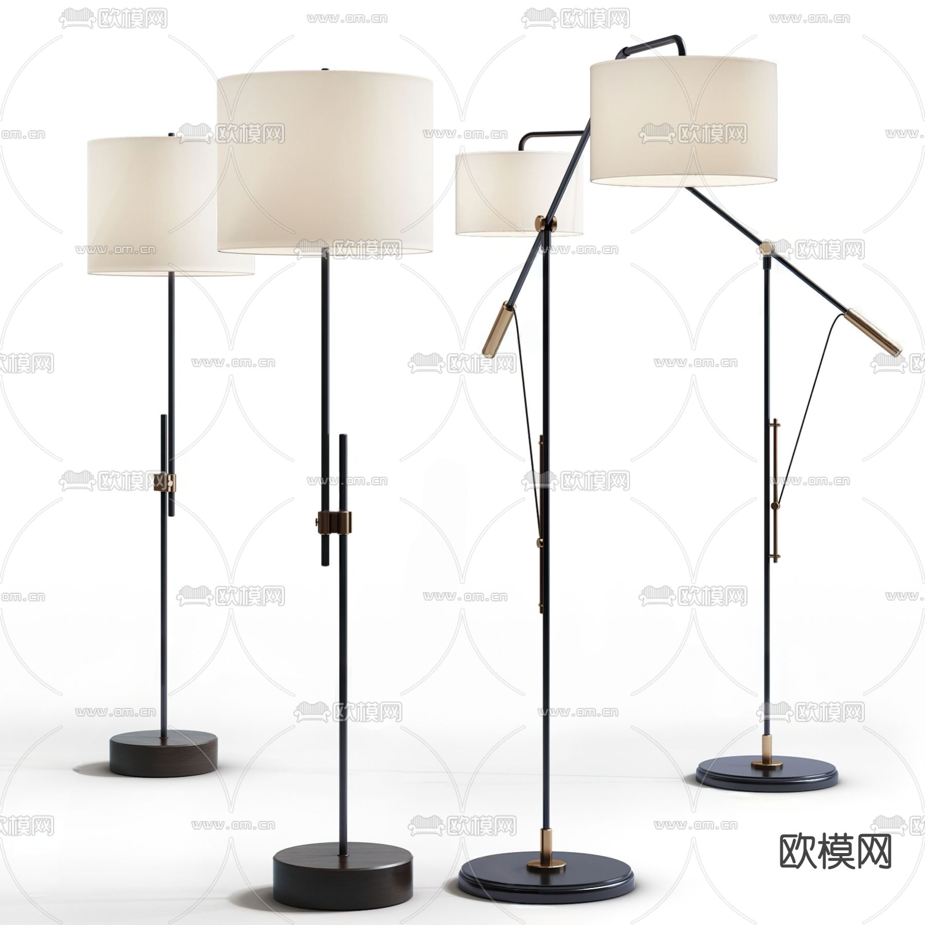 现代落地灯3d模型下载