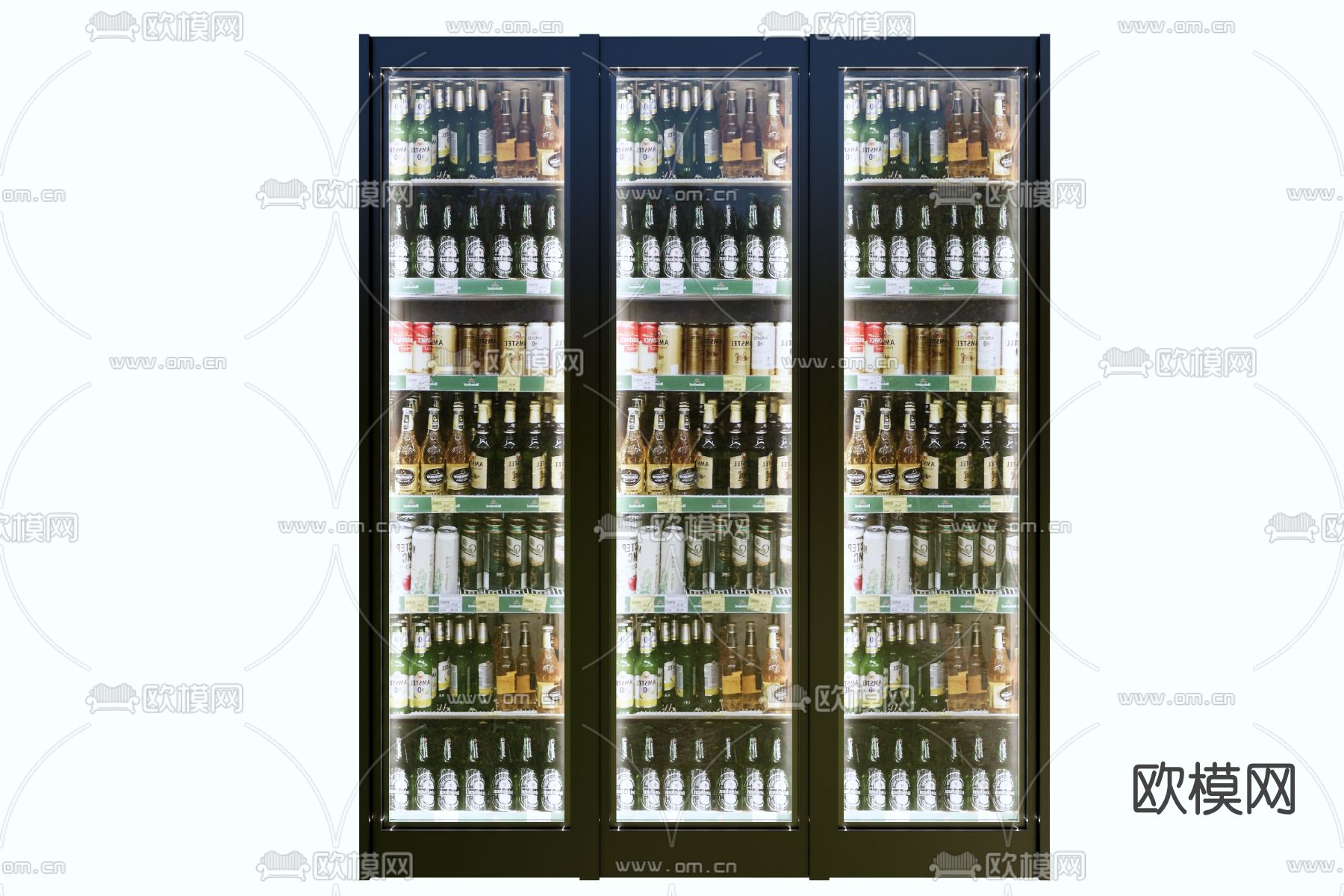 现代啤酒冰柜su模型