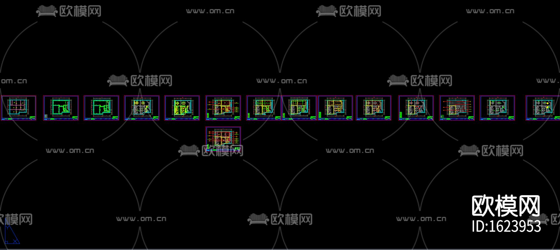 圣安德鲁二层五居别墅cad施工图下载（渲染图3）