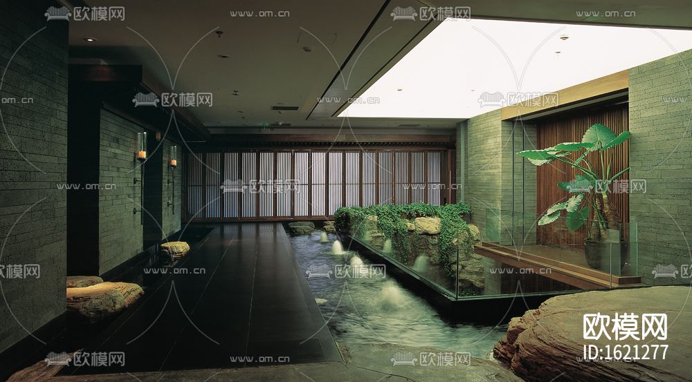 茶楼cad施工图下载（渲染图4）