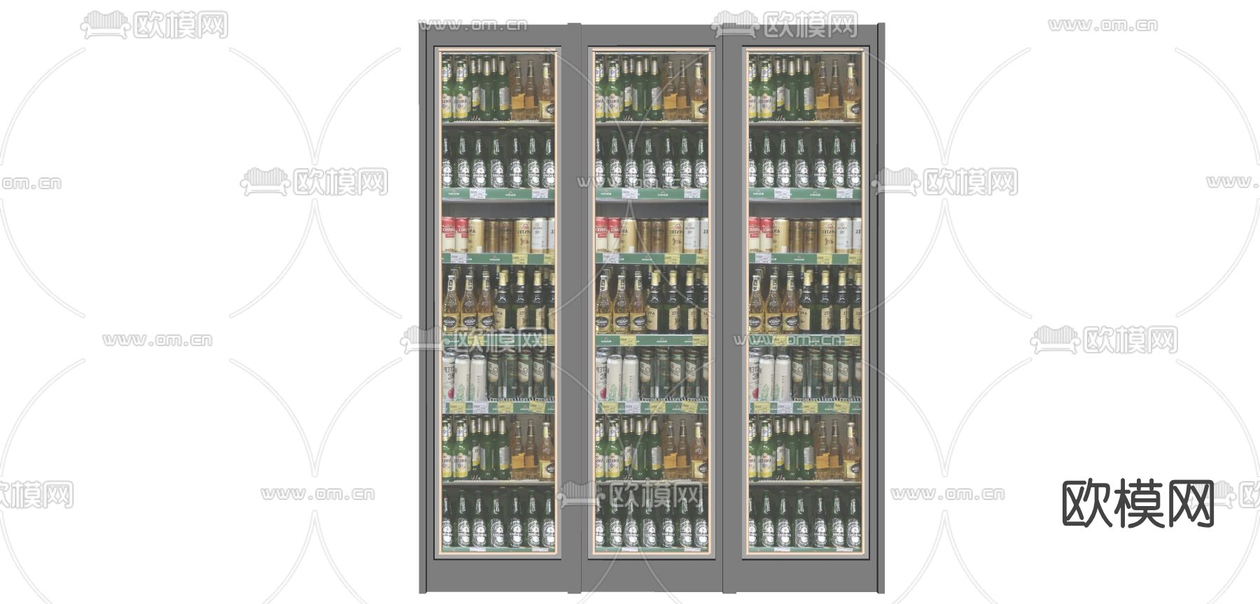 现代啤酒冰柜su模型
