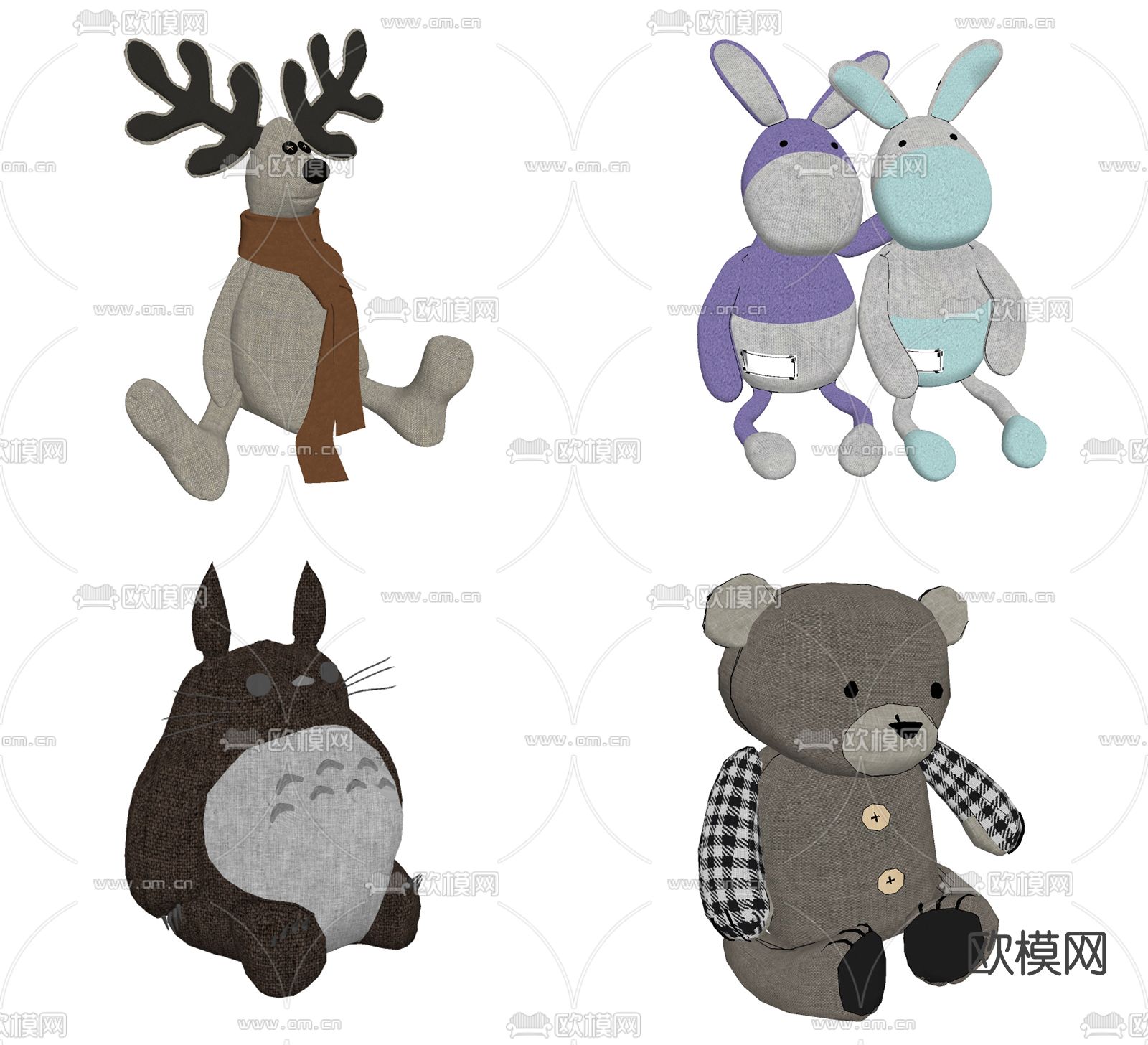 现代公仔玩偶su模型下载（渲染图2）