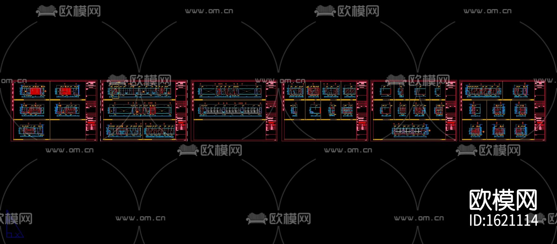 办公楼cad施工图下载（渲染图1）