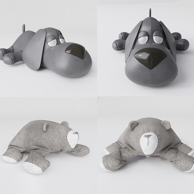  现代公仔玩偶su模型 