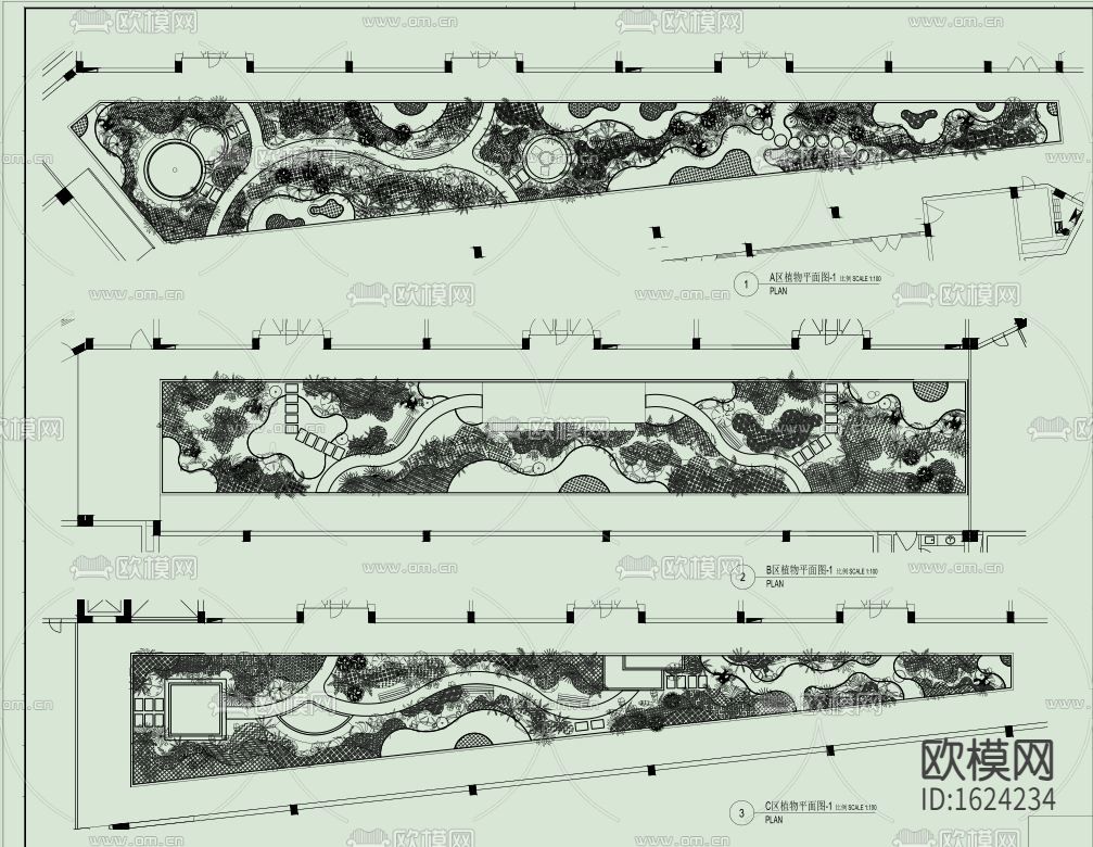 温泉中庭施工图下载（渲染图5）