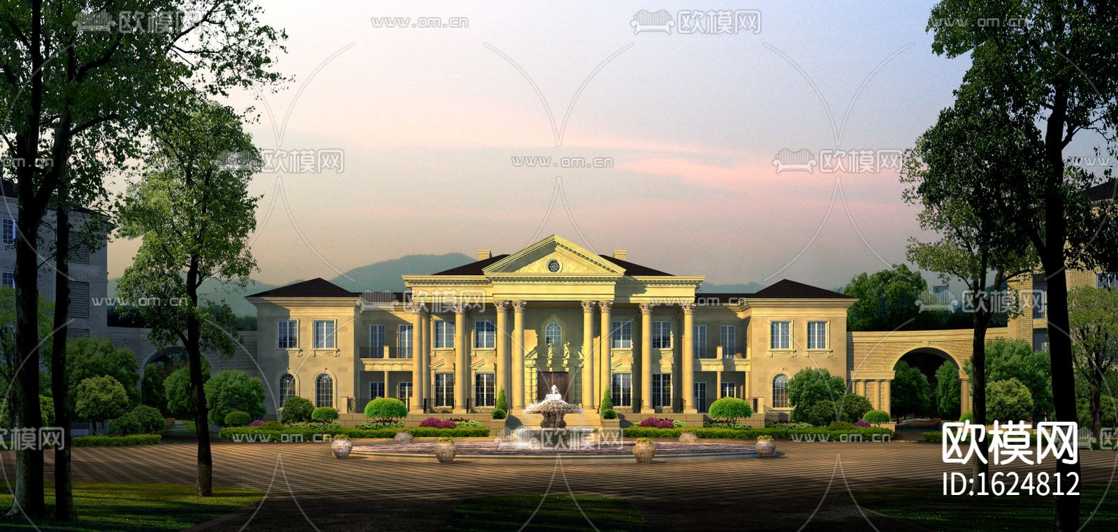 欧式住宅下载（渲染图6）