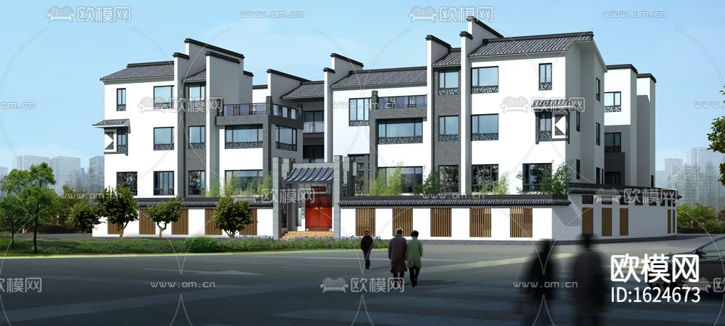 新中式四合院下载（渲染图6）