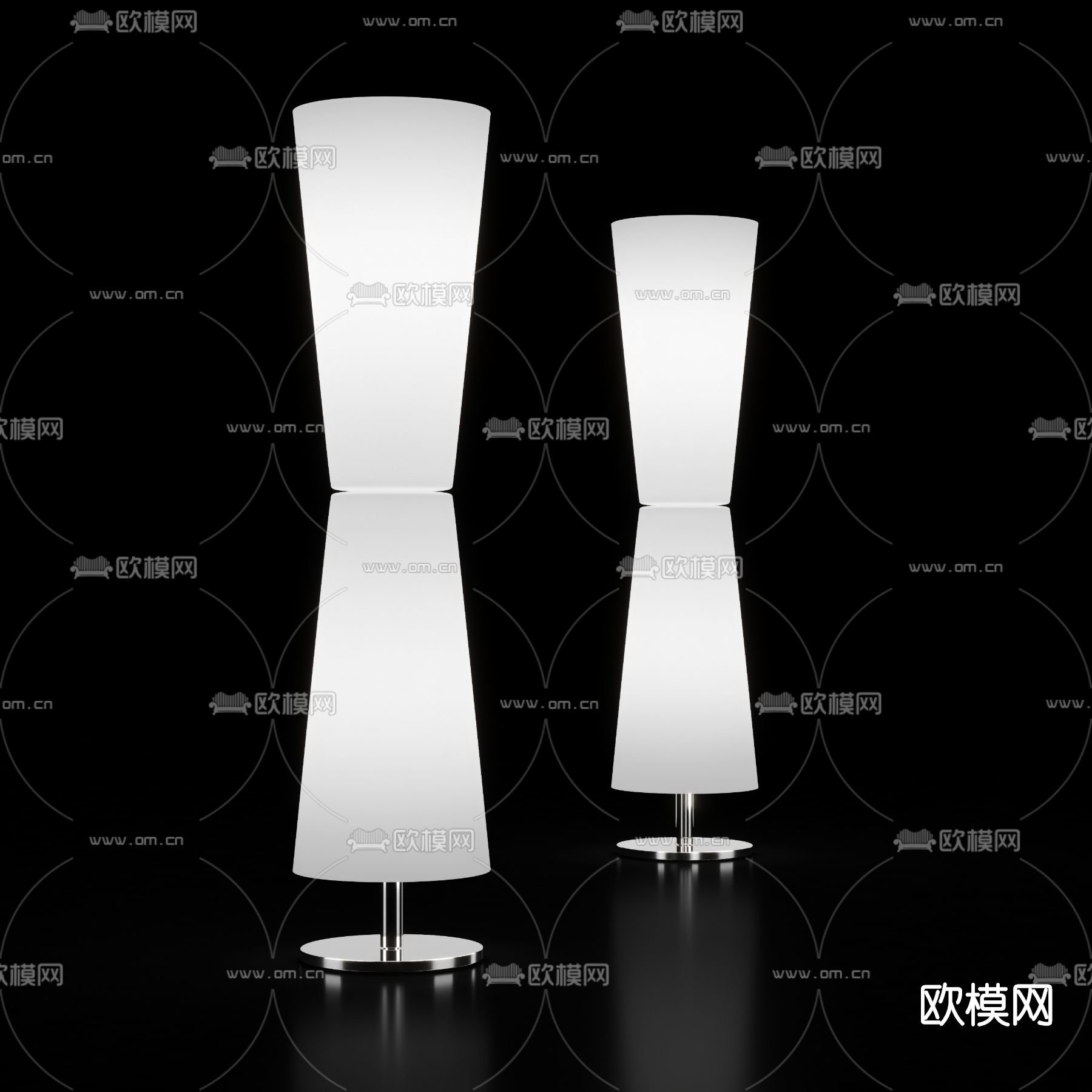 现代落地灯3d模型下载