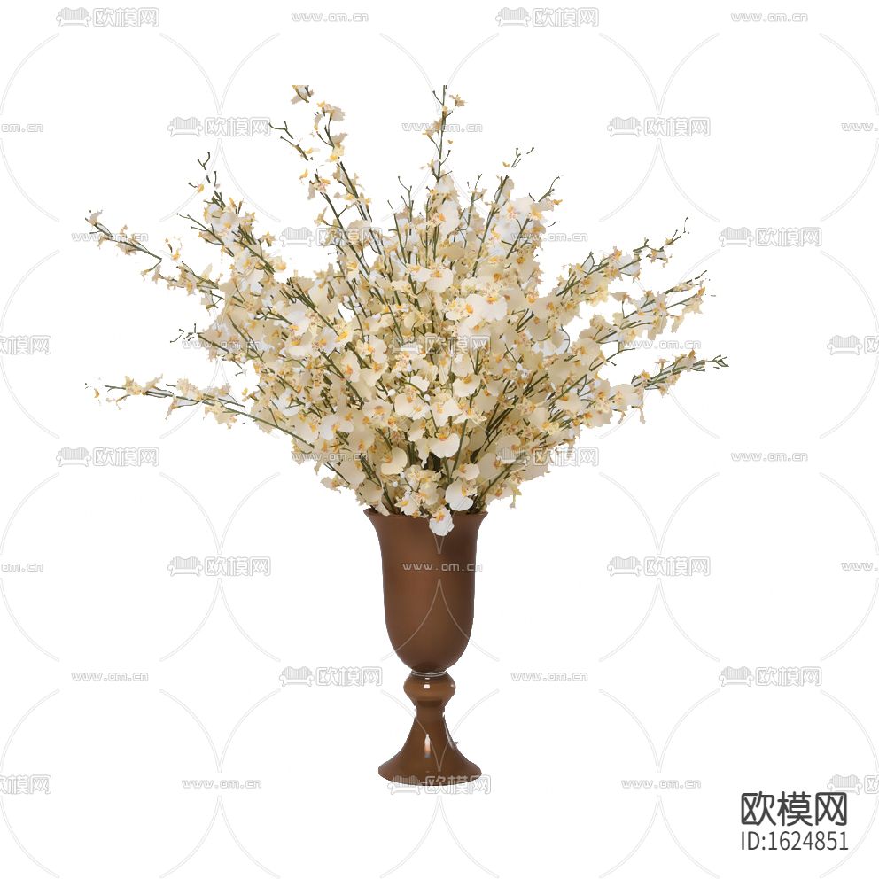 简欧创意褐色陶瓷花瓶摆放花艺下载