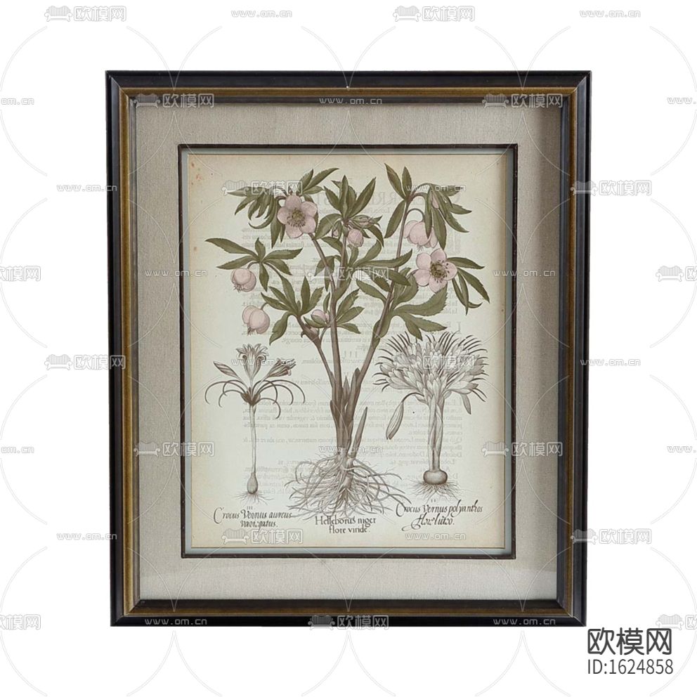 欧式古典实木雕花画框手绘花艺装饰画下载