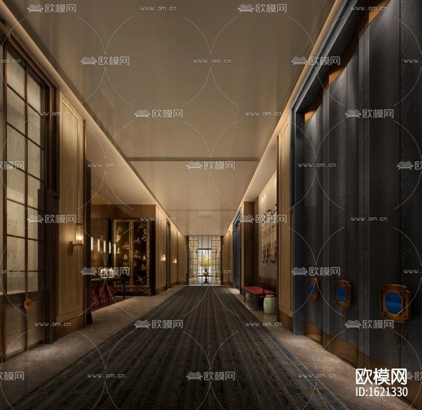 五星级酒店cad施工图下载(渲染图1)