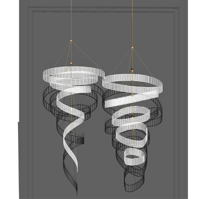  现代轻奢装饰灯su模型 