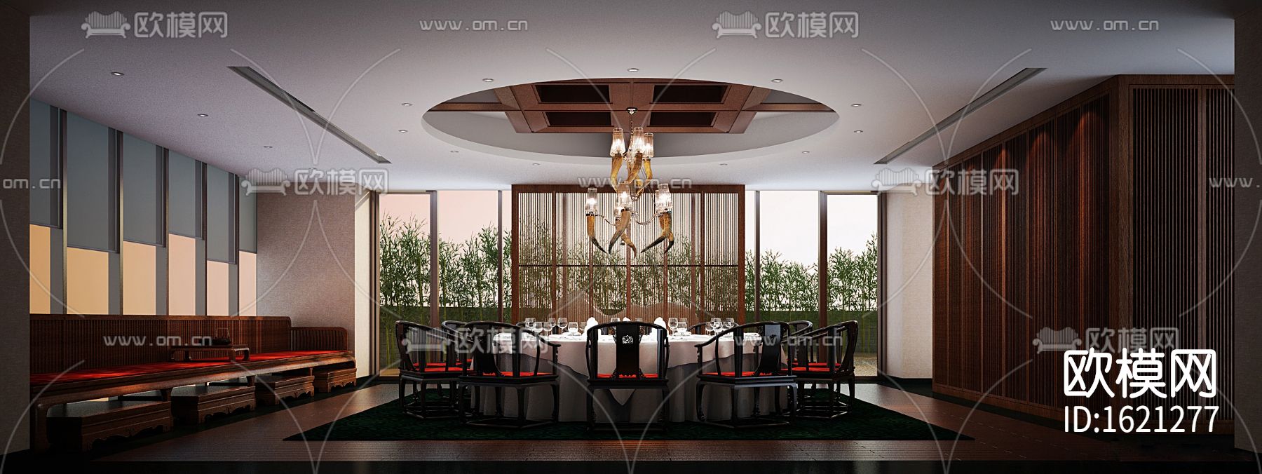 茶楼cad施工图下载（渲染图5）