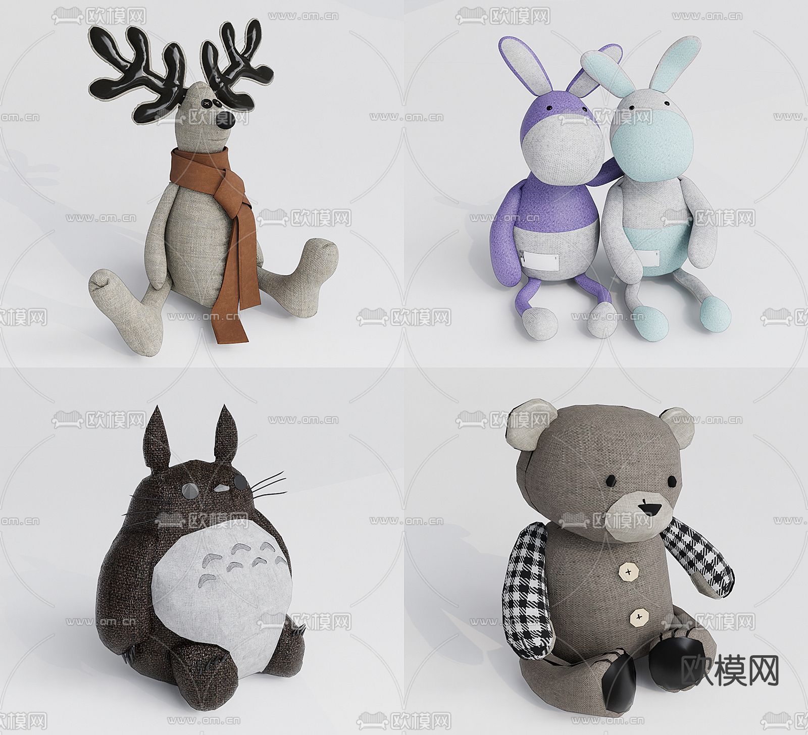 现代公仔玩偶su模型下载（渲染图1）