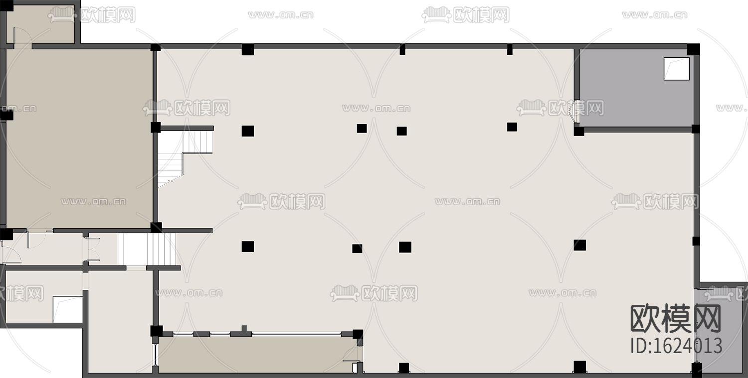 现代别墅施工图下载（渲染图1）